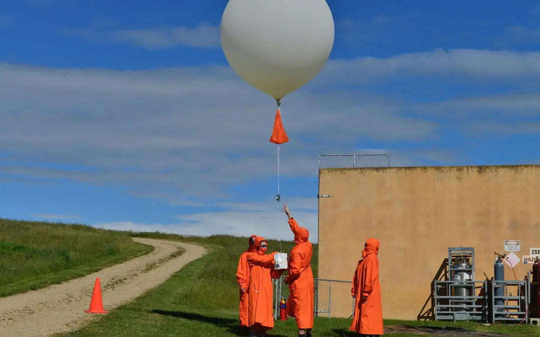 Ozone Sonde Launch and the LIDAR